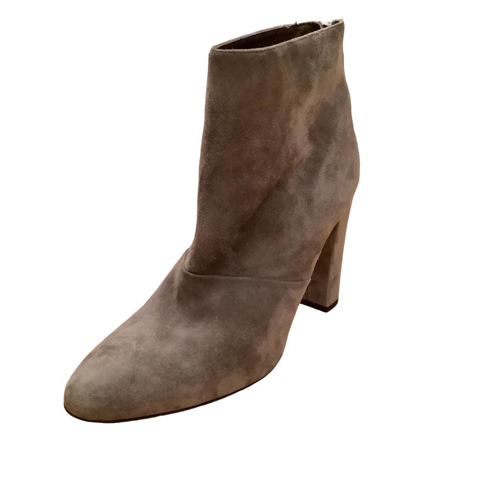 J. CREW GRAY SUEDE BACK ZIP POINTED TOE BOOTIE 8 MADE IN ITALY